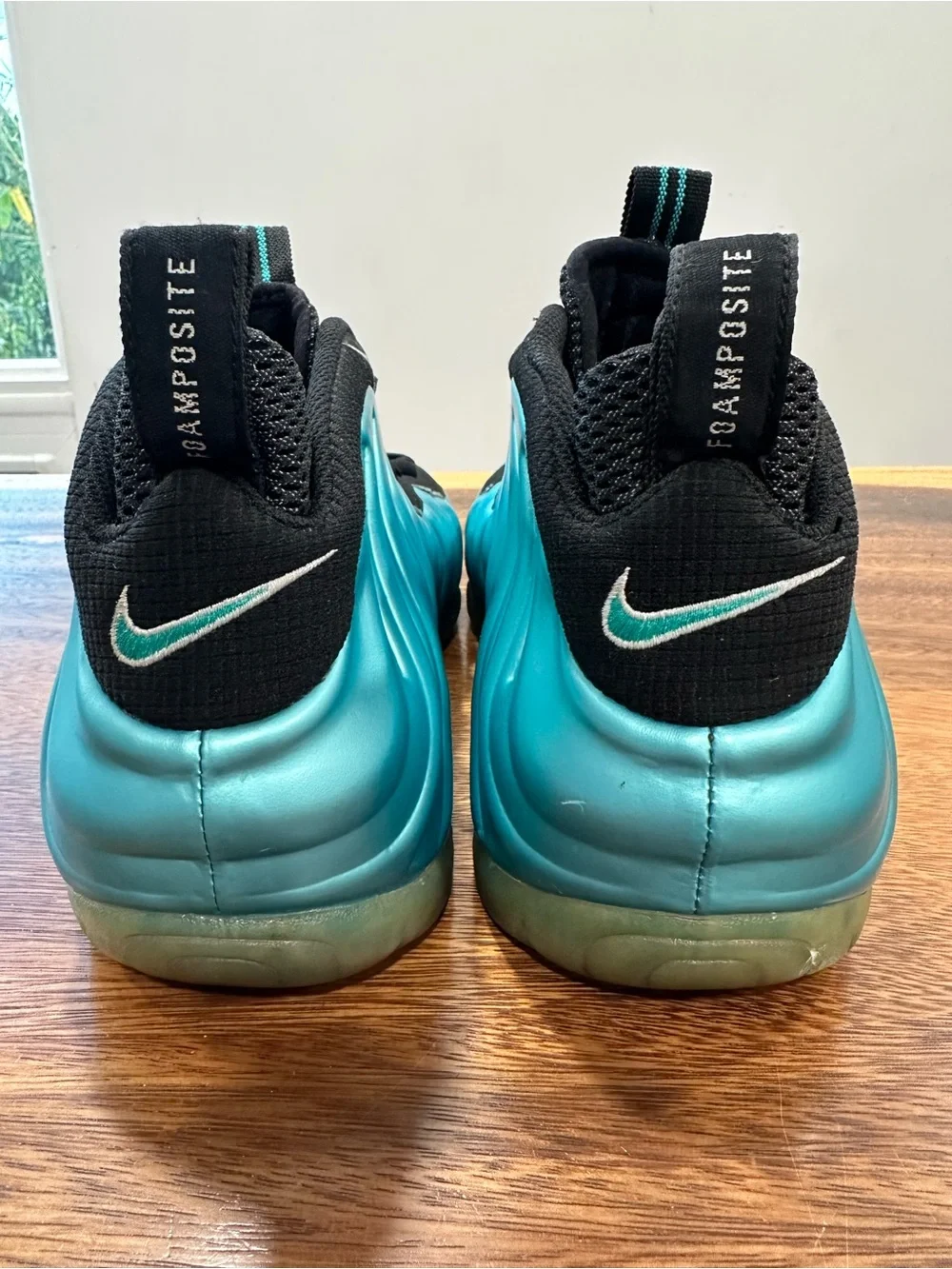 Nike Air Foamposite Pro Electric Blue Black 624041-410 US Men's Sz 10.5 2011 GUC